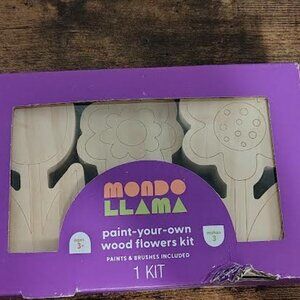 Mondo Llama Paint Your Own Wood Flowers Kit (Some Box Damage)